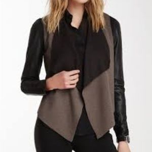 Stella & Jamie Leather Sleeve Jacket